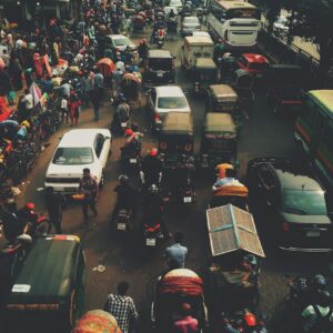 eSIM Bangladesh people walking on street during daytime