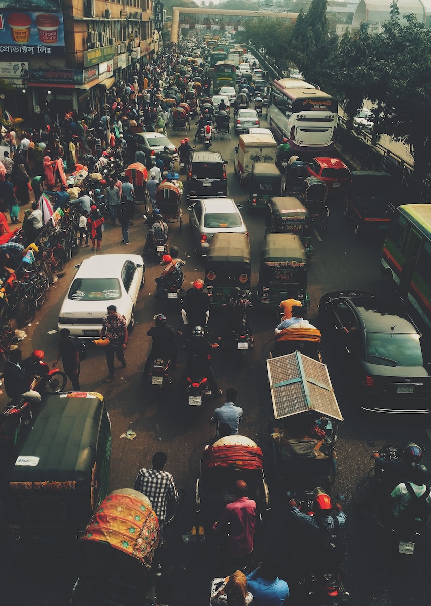 eSIM Bangladesh people walking on street during daytime