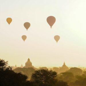 pink hot air balloons